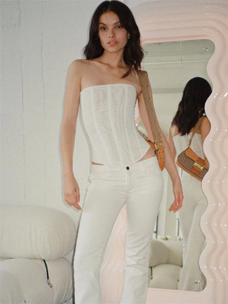 Women's Backless Mesh Tank Top Summer Solid Casual